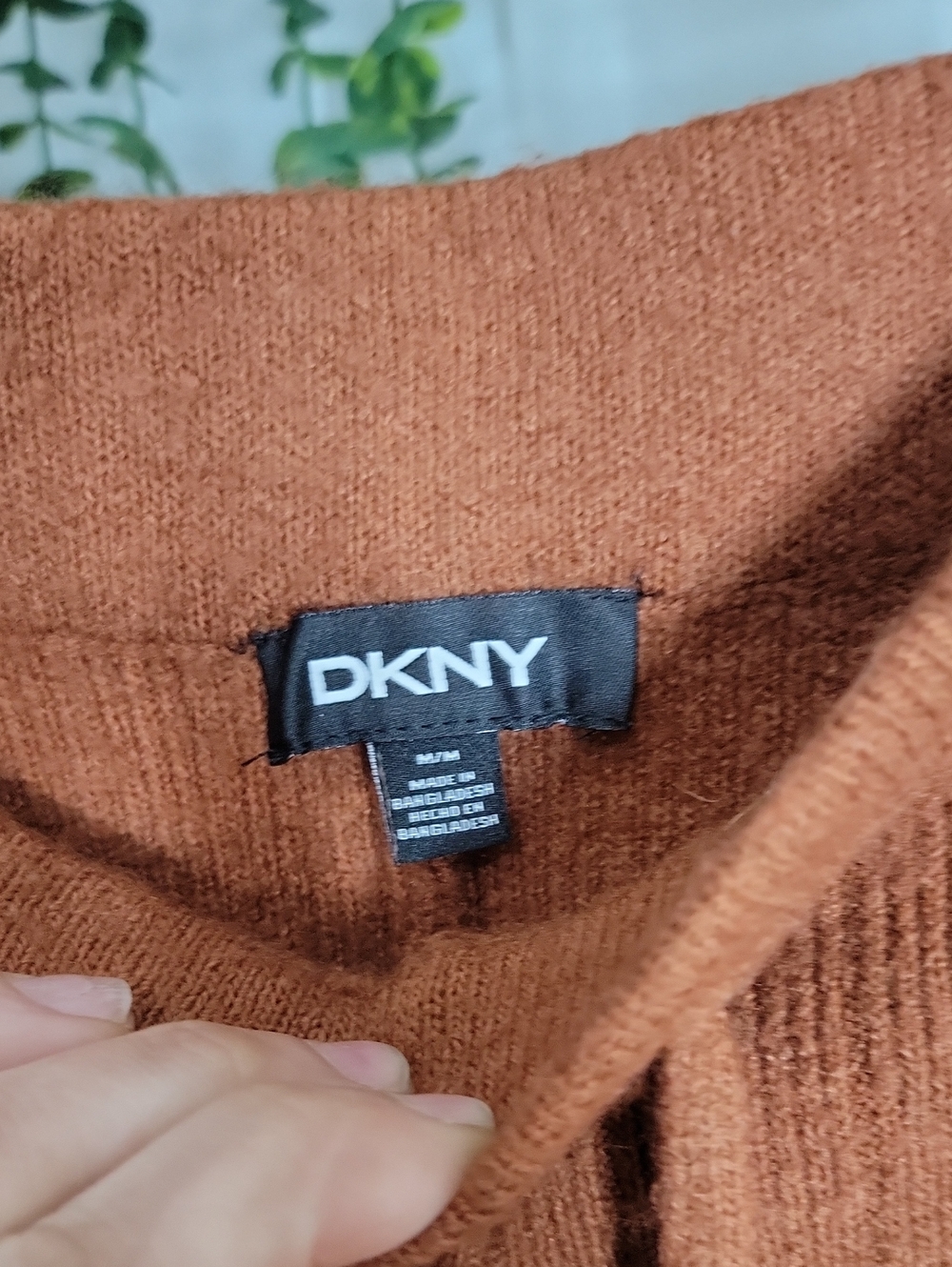 Cozy Rib Knit Lounge Pants - Rust Wide Leg Drawstring Soft Minimalist Loungewear - Picture 5 of 5